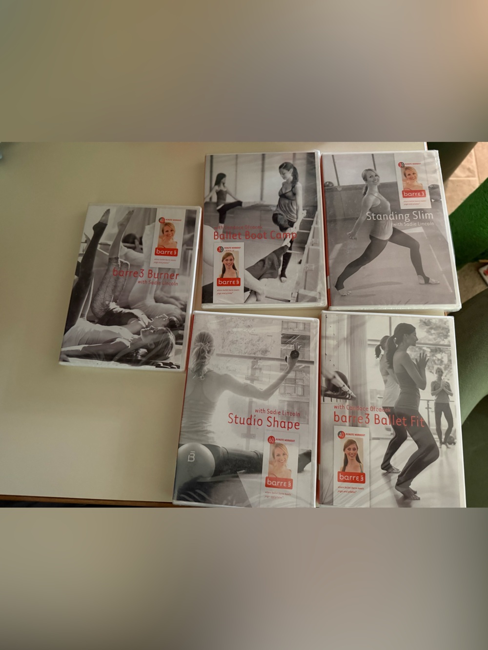 Barre 3 exercise videos sealed in case Set of 5 Workout DVDs